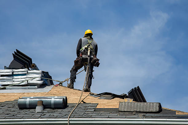 Professional Roofing technician working in Centerville, WA
